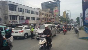 Satlantas Pekanbaru Selalu Menjaga Ketertiban lalu Lintas. (foto.rls)