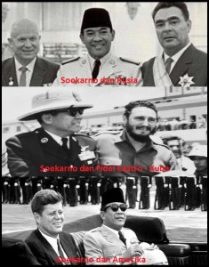 Foto:Soekarno Ketika di rusia, fidel castro-cuba,dan Amerika