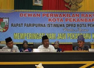 Plt Gubernur Riau Wan Thamrin Asyim saat Menyampaikan Sambutan