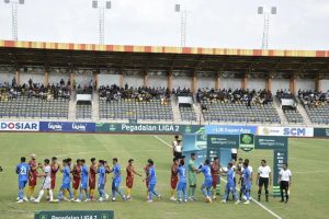 PSPS Riau saat melawan PSDS Deli Serdang di Stadion Kaharuddin Nasution Pekanbaru