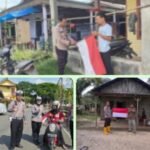 Berharap Bendera Dipasang Setiap Rumah, Polsek Bangko Kembali Bagikan Bendera Merah Putih 