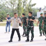 Kapolres Rohil Sambut Hangat Kunjungan Dandrem 031/Wb Brigjen TNI Jarot Suprihanto