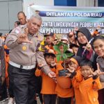 Ditlantas Polda Riau Gelar Polisi Sahabat Anak dan Green Policing