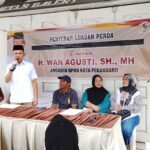 H Wan Agusti, SH, MH Gelar Penyebarluasan Perda KTR Kepada Masyarakat Kampung Bandar