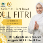 Iklan Selamat Hari Raya Idul Fitri 1447H, Hj. Karmila Sari