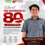 Peringati HUT Bhayangkara ke-80, Aditya Fajar Octama Apresiasi Dedikasi Polri untuk Masyarakat