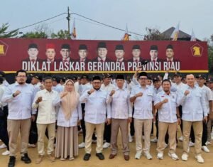 Ketua DPC Gerindra kota Pekanbaru Andry Saputra serta Jajaran Pengurus Ikuti Kegiatan Diklat 500 Laskar Gerindra Riau