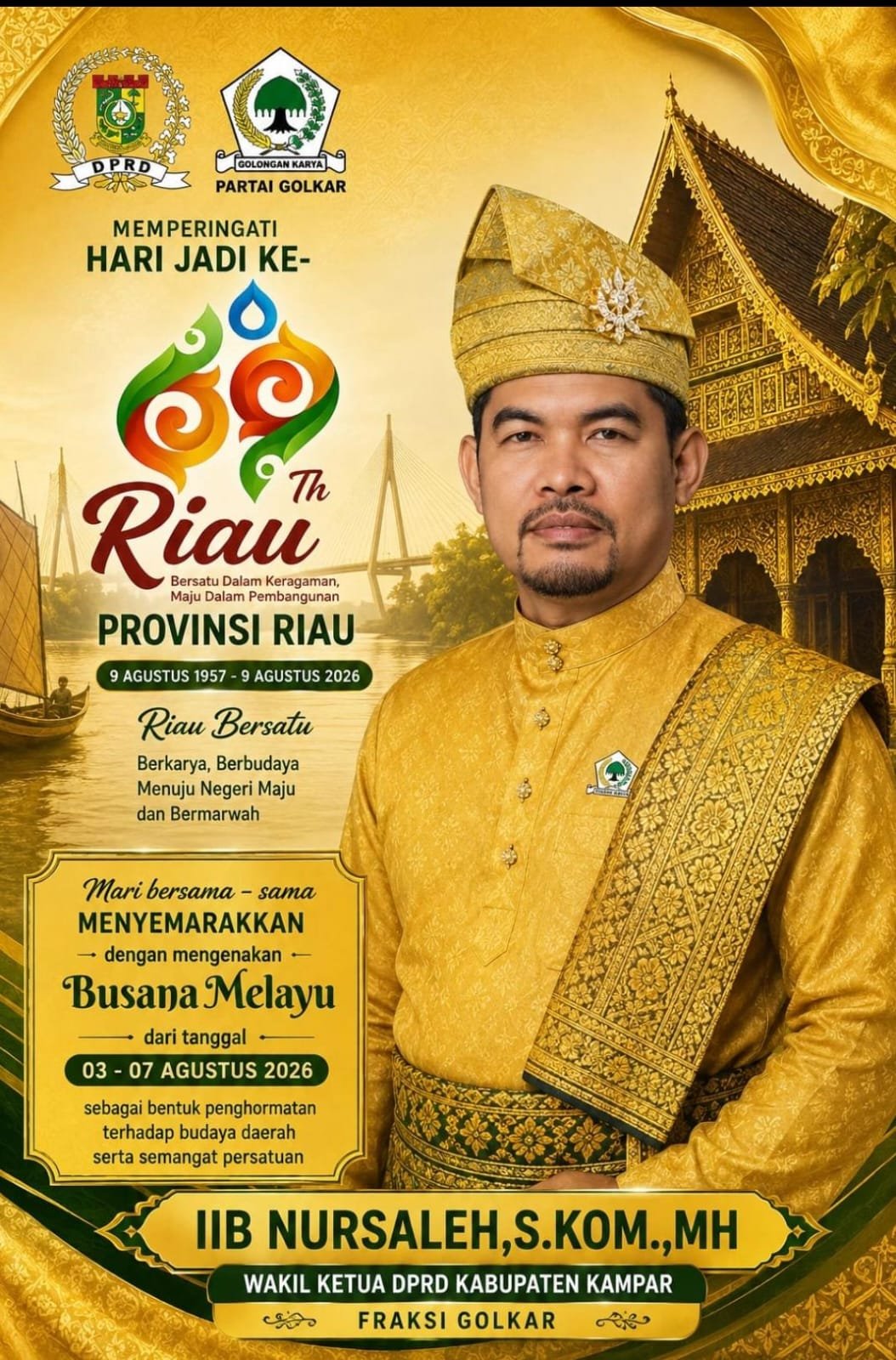 Ucapan HUT Riau ke-69